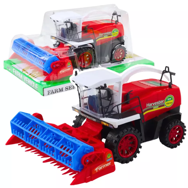 LEAN TOYS Combine Harvester Farm Agricultural Header Drive Red