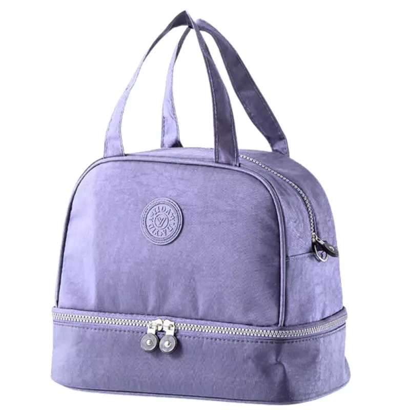 LEAN Thermal Insulating Breakfast Bag su reguliuojamu diržu, violetinė, 27 cm