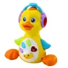 LEAN TOYS Interaktyvi muzikinė antis mažyliams, juda, šviečia, geltona