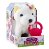 LEAN TOYS Interactive Dog with Bows on a Leash Walks and Barks White