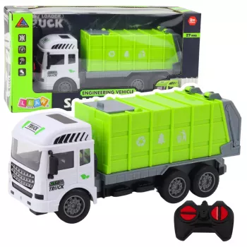 LEAN TOYS RC šiukšliavežis nuotoliniu valdymu šviesiai žalias 1:24