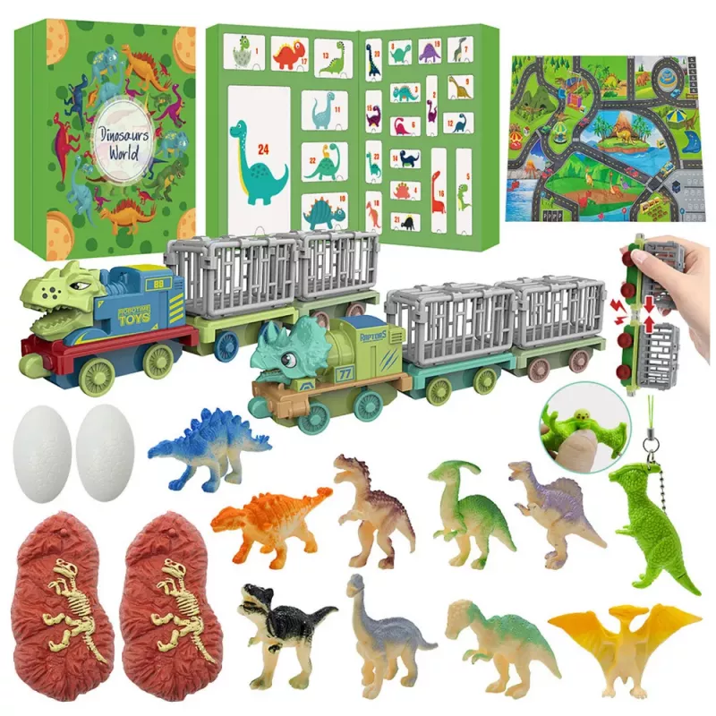 LEAN TOYS Advent Calendar For Kids Dinosaurs Figurines Accessories