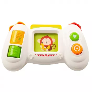 LEAN TOYS interaktyvi mokomoji planšetė su kortelėmis, šviesomis ir garsais