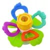 LEAN TOYS Sensorinis žaislas Gėlė besisukanti su dantukų masažuokliais ir siurbtuku