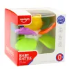 LEAN TOYS Sensorinis žaislas Gėlė besisukanti su dantukų masažuokliais ir siurbtuku