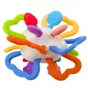 LEAN TOYS Sensorinis žaislas besisukantis kūdikiams dantukų dygimui spalvotas