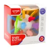 LEAN TOYS Sensorinis žaislas besisukantis kūdikiams dantukų dygimui spalvotas