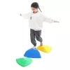 LEAN TOYS Sensorinis edukacinis takas - Spalvoti balansiniai akmenys, 6 vnt.