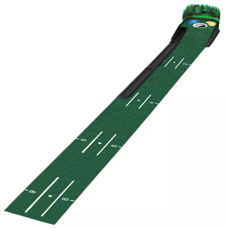 LEAN TOYS Felt Golf Training Mat, 3 Holes, 175 cm
