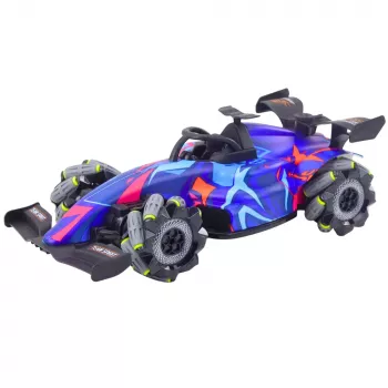 LEAN TOYS RC nuotoliniu valdymu lenktyninis automobilis 1:10 šviesos garsai vandens garai mėlyna