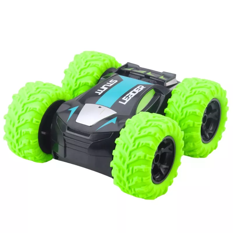 LEAN TOYS nuotoliniu valdymu RC triukų automobilis 360° sukimasis žalias