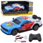 LEAN TOYS RC nuotoliniu valdymu sportinis automobilis su šviesomis ir vandens garais, mėlynas, 1:22