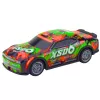 LEAN TOYS nuotoliniu valdymu lenktyninis automobilis su šviečiančiu kėbulu, oranžinis ir žalias