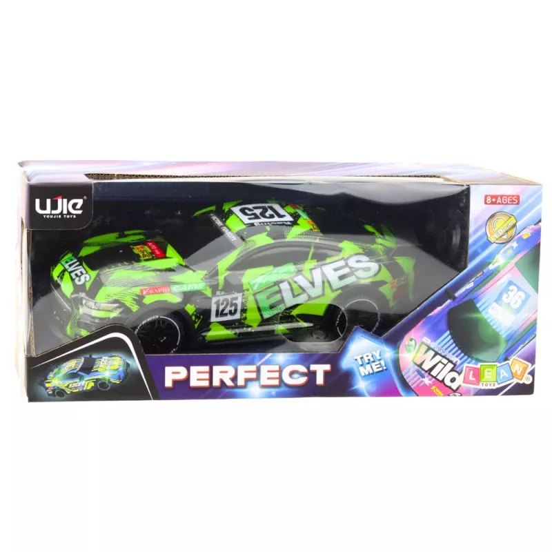 LEAN TOYS Sportinis automobilis nuotoliniu valdymu, garsas, žalia