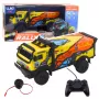 LEAN TOYS nuotoliniu valdymu sunkvežimis RC su garsais, geltonas