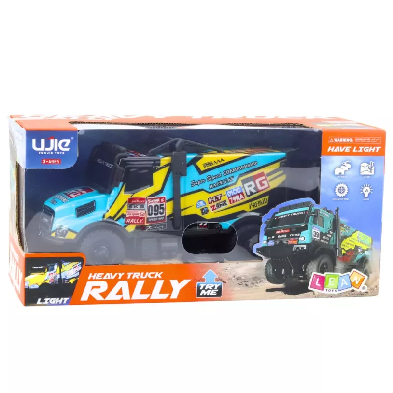 LEAN TOYS RC sunkvežimis nuotoliniu valdymu automobilis su apšvietimu turkio spalvos kėbulu