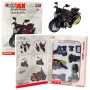LEAN TOYS Motociklo surinkimo komplektas su varžtais Metalinis 1:14 DIY Juodas Auksinis