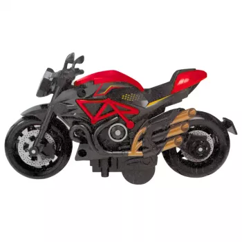 LEAN TOYS Motociklas Surinkimui Su Sraigtais Metalinis 1:14 DIY Oranžinis