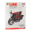 LEAN TOYS Motociklas Surinkimui Su Sraigtais Metalinis 1:14 DIY Oranžinis