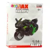 LEAN TOYS Motociklas surinkimui su varžtais Metalinis 1:14 DIY Oranžinis-Žalias
