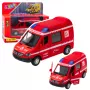 LEAN TOYS Gaisrinis automobilis Metalas Pull Back Variklis Šviesos Garsai Raudonas 1:32