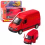 LEAN TOYS Delivery Truck Metal Red 1:32 Lights Sounds