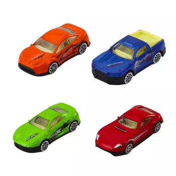 LEAN TOYS Spyruoklių rinkinys vamzdelyje Modernūs sportiniai automobiliai 1:64