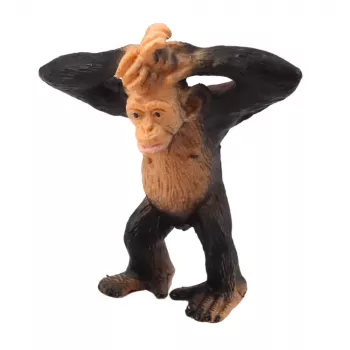 LEAN TOYS Mini figūrėlių rinkinys Laukiniai gyvūnai Šimpanzė Žirafa 6-9cm 4vnt