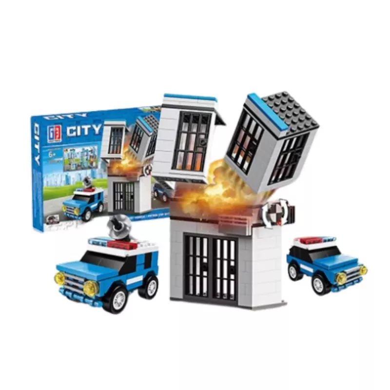 LEAN TOYS Construction Blocks Police Station Buildings 190-213 pcs