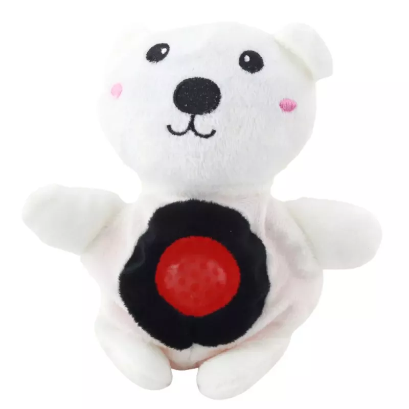 LEAN TOYS Minkštas žaislas su vandens kamuoliukais ir spaudžiamu pilvuku 20cm Mix