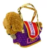 LEAN TOYS Poodle Dog in Velcro Bag, Soft Toy, Light Brown