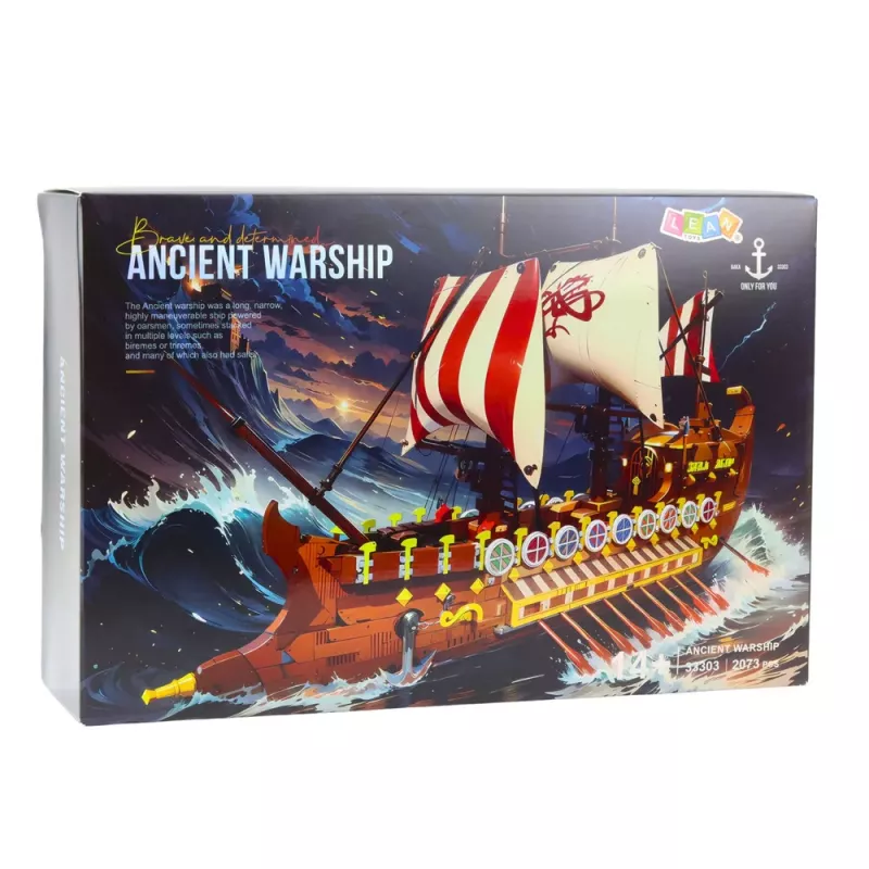 LEAN TOYS Senovės Romos laivo statybiniai blokeliai 2073 vnt.