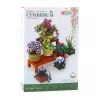 LEAN TOYS Construction Blocks Flowers in Pots 7 pcs Two Shelves 1446 pcs