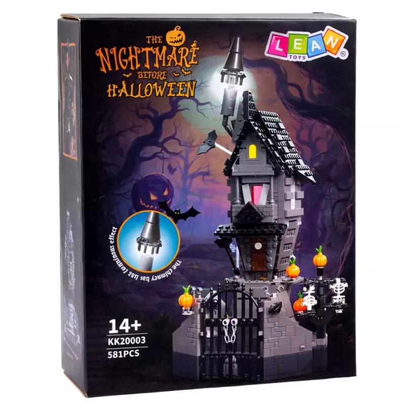 LEAN TOYS Building Blocks Haunted House Halloween Tower 581 pcs.
