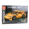 LEAN TOYS GT Racing Car Construction Bricks Orange 1:14 1268 pcs.