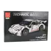 LEAN TOYS Statybiniai blokeliai GT lenktyninis automobilis baltas 1:14 1268 vnt.