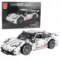 LEAN TOYS Statybiniai blokeliai GT lenktyninis automobilis baltas 1:14 1268 vnt.