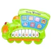 LEAN TOYS Educational Electric Piano for Toddlers Locomotive Green