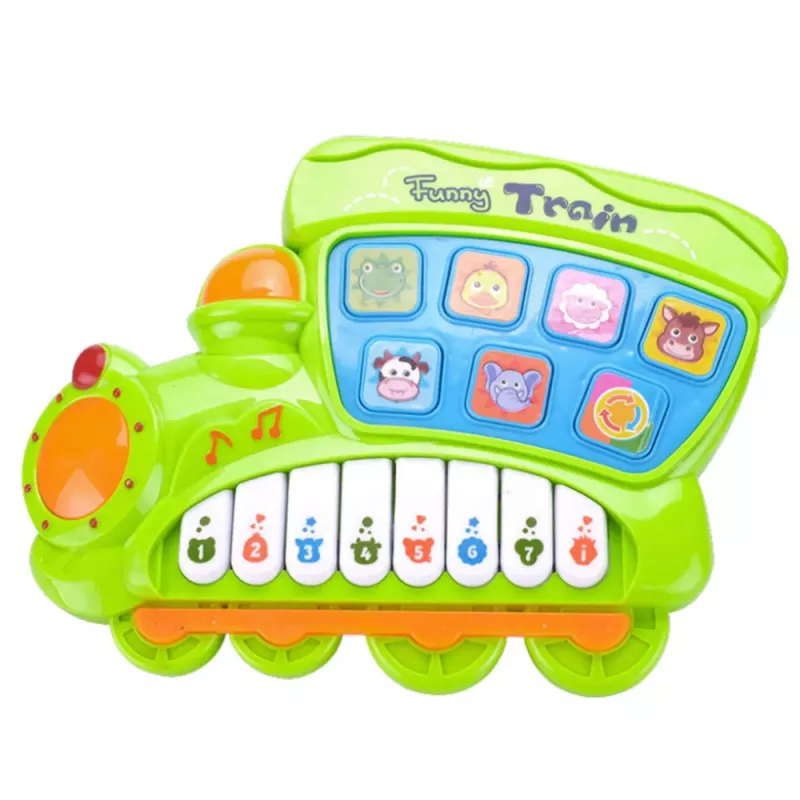 LEAN TOYS Educational Electric Piano for Toddlers Locomotive Green