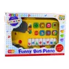 LEAN TOYS Electric Piano Educational For Toddlers Yellow Bus