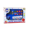LEAN TOYS elektrinis pianinas edukacinis mėlynas autobusas