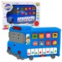 LEAN TOYS elektrinis pianinas edukacinis mėlynas autobusas