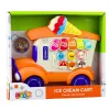 LEAN TOYS elektrinis pianinas lavinantis vaikams ledų salono oranžinis