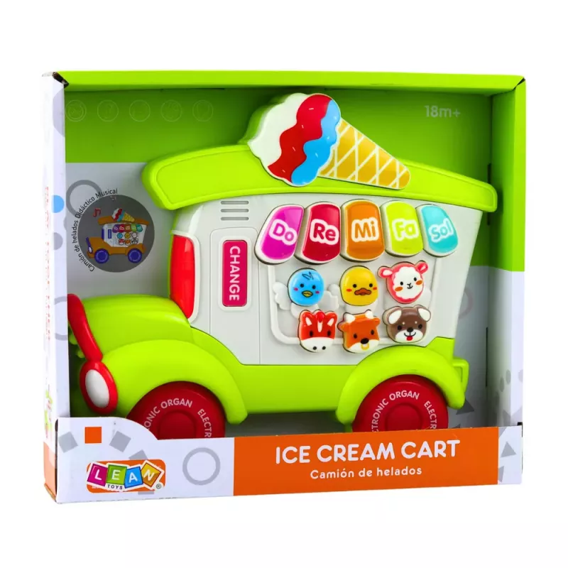 LEAN TOYS Educational Electric Piano for Toddlers Ice Cream Parlor Green