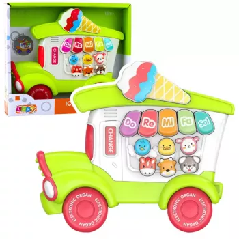 LEAN TOYS Educational Electric Piano for Toddlers Ice Cream Parlor Green