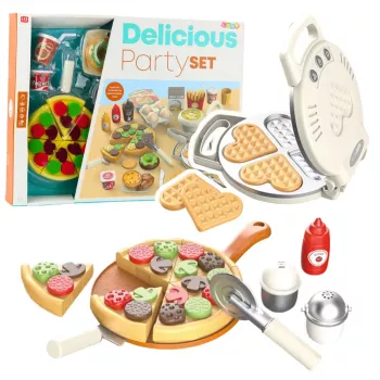 LEAN TOYS Picos ir vaflių rinkinys su priedais – virtuvės aksesuarai vaikams