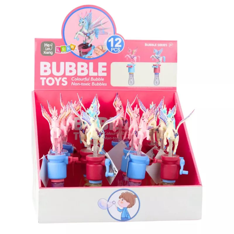 LEAN TOYS Muilo burbulų žaislas Vienaragis judantys sparnai Suktuvas 23cm Įvairūs