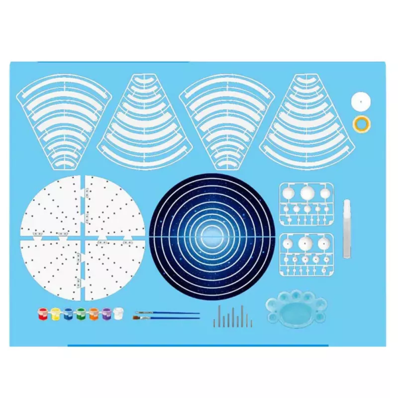 LEAN TOYS DIY Saulės sistemos planetų plastikinis edukacinis rinkinys