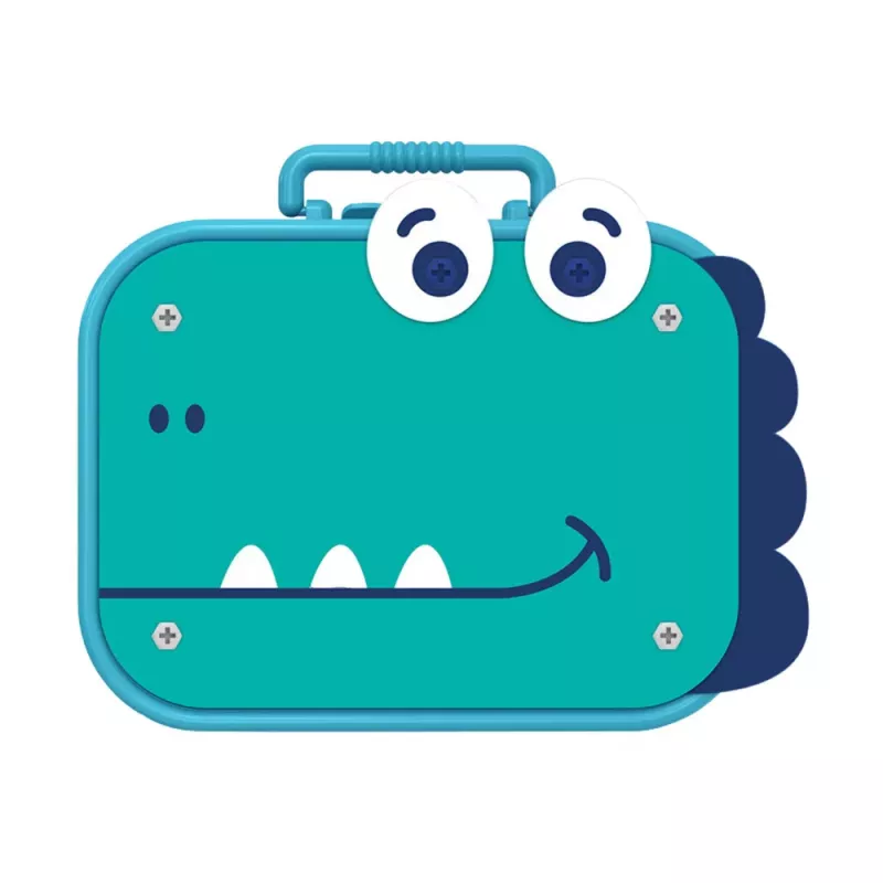 LEAN TOYS DIY Atsuktuvų rinkinys Lagaminas Dinozaurų blokeliai Atsuktuvas 228 vnt.
