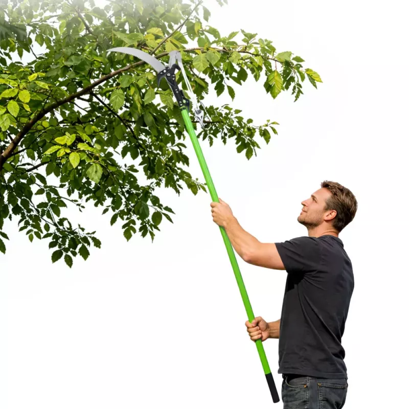 LEAN Teleskopinės genėjimo žirklės ir šakų pjūklas 2v1 ant strypo 125-240 cm